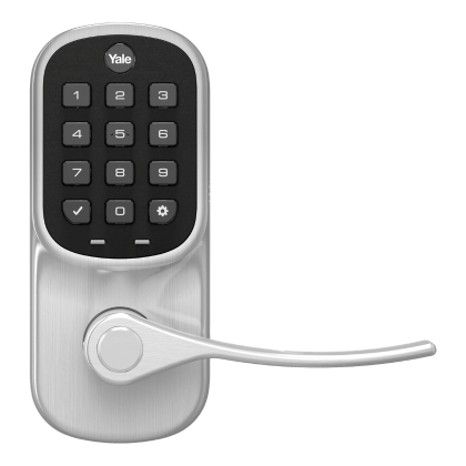 Yale | LiftMaster Smart Keypad Lever in Satin Nickel