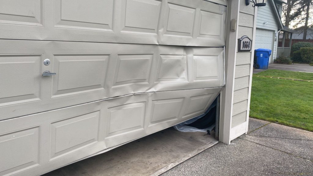 Damaged Garage Door Panels