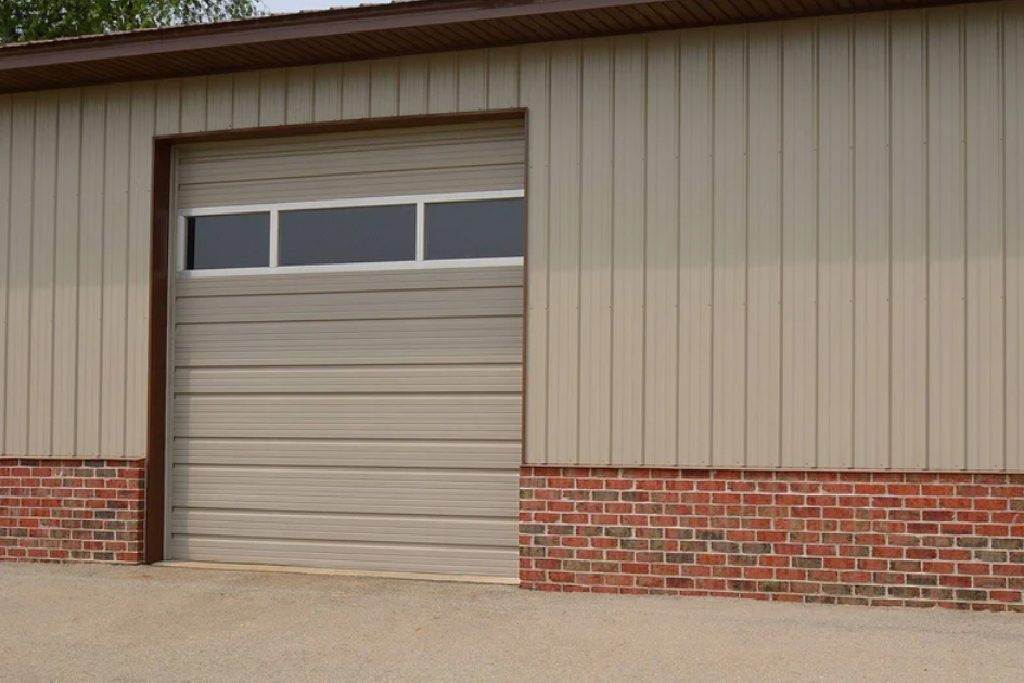 ribbed steel commercial garage door