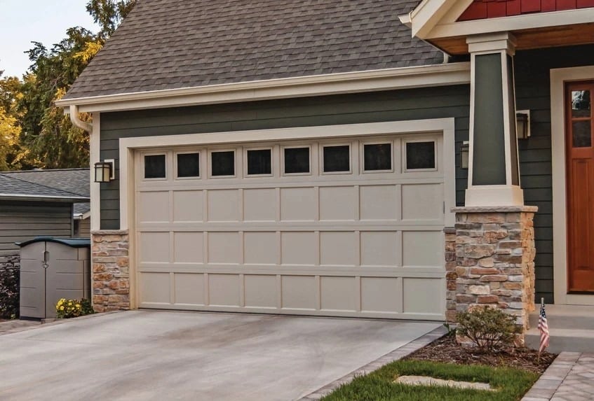 Recessed Panel Garage Door - Short Panel Style