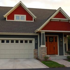 Recessed Panel Garage Door - Short Panel Style
