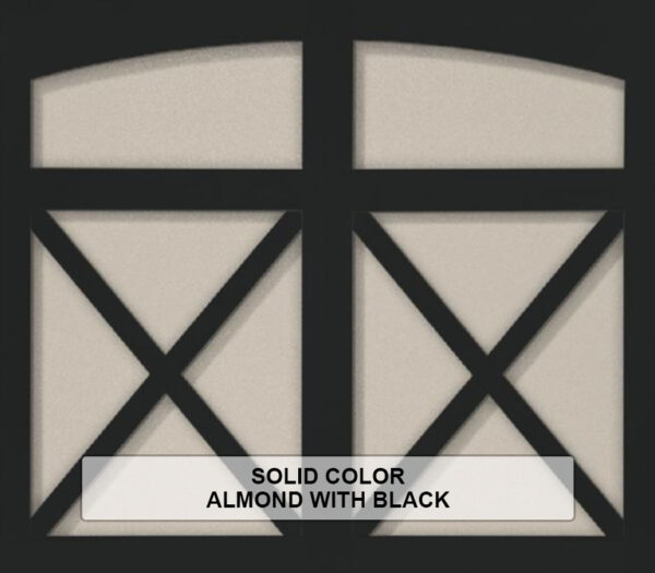 Solid-Steel Overlay Carriage House Almond With Black Color