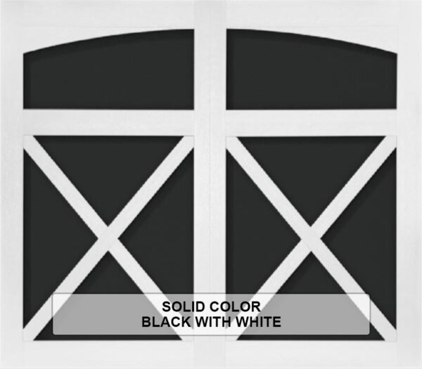 Solid-Steel Overlay Carriage House Black With White Color