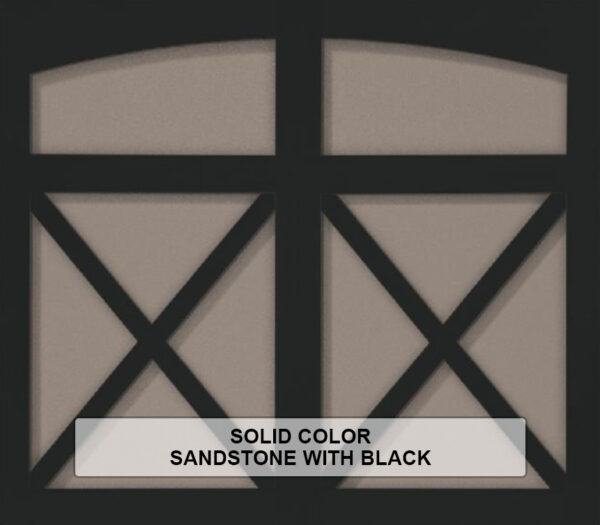 Solid-Steel Overlay Carriage House Sandstone With Black Color