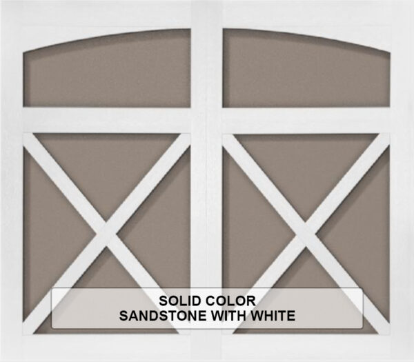 Solid-Steel Overlay Carriage House Sandstone With White Color