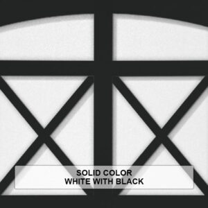 Solid-Steel Overlay Carriage House WhiteWith Black Color