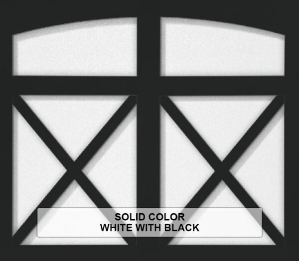 Solid-Steel Overlay Carriage House WhiteWith Black Color