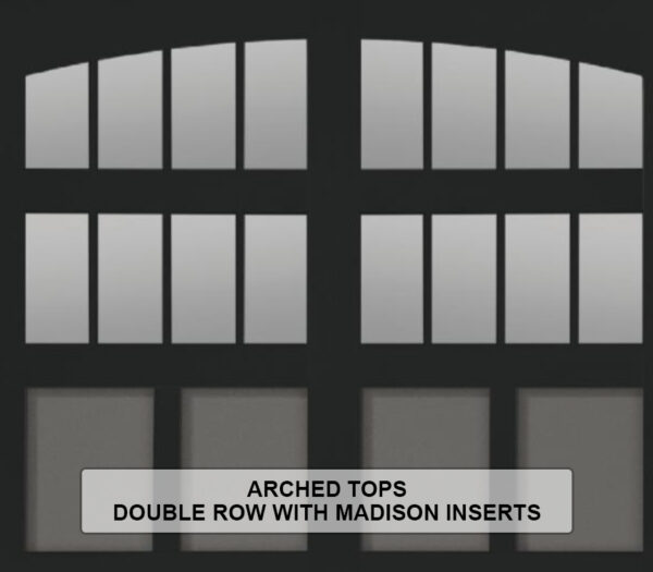 Steel Overlay Carriage House Arched Tops Double Row With Madison Insert