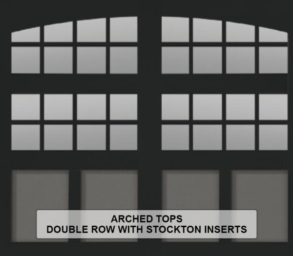 Steel Overlay Carriage House Arched Tops Double Row With Stockton Insert