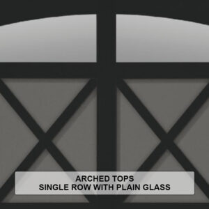 Steel Overlay Carriage House Arched Tops Single Row With Plain Glass