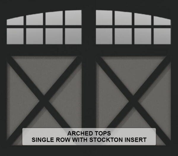 Steel Overlay Carriage House Arched Tops Single Row With Stockton Insert