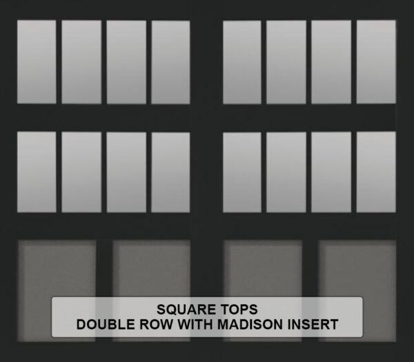Steel Overlay Carriage House Square Tops Double Row With Madison Insert