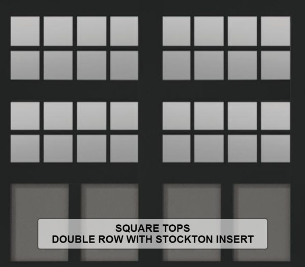 Steel Overlay Carriage House Square Tops Double Row With Stockton Insert