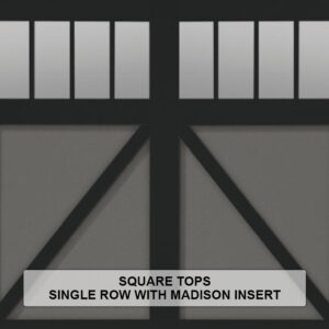 Steel Overlay Carriage House Square Tops Single Row With Madison Insert